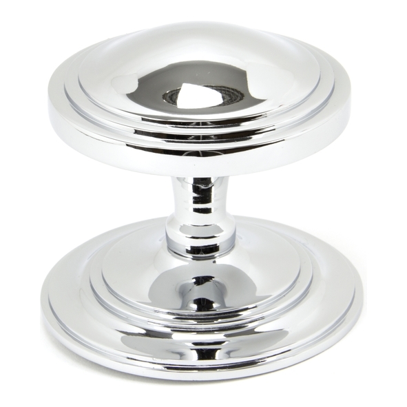 90073  81mm  Polished Chrome  From The Anvil Art Deco Centre Door Knob