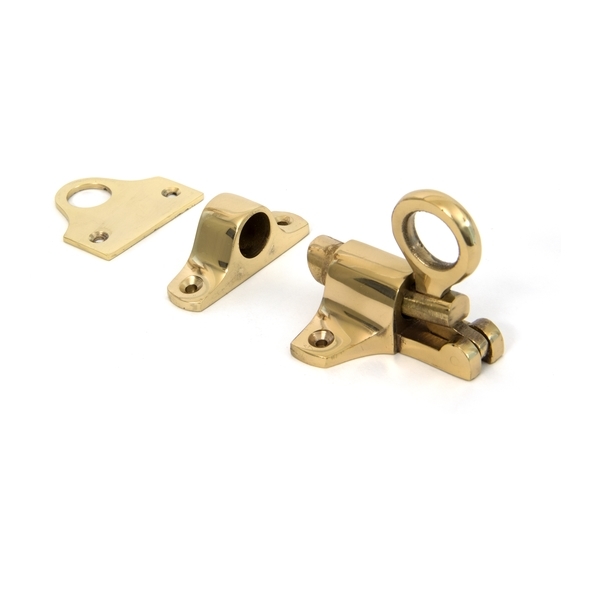 90267  56 x 50mm  Lacquered Brass  From The Anvil Fanlight Catch + Two Keeps