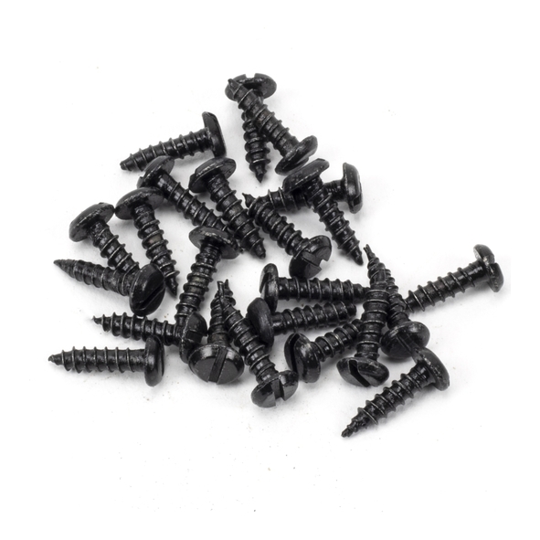 91156  6x  Black  From The Anvil Round Head Screws