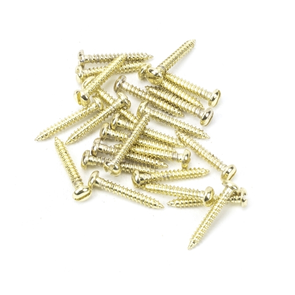 91256  4x  Polished Brass Stainless  From The Anvil Round Head Screws