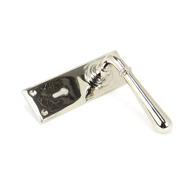 91428 • 152 x 50 x 8mm • Polished Nickel • From The Anvil Newbury Lever Lock Set