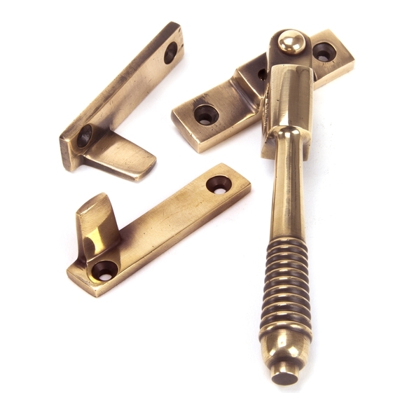 91941  152mm  Polished Bronze  From The Anvil Night-Vent Locking Reeded Fastener