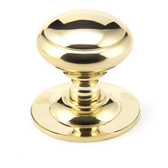 91977  73mm  Polished Brass  From The Anvil Round Centre Door Knob