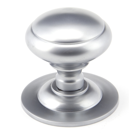 91979  73mm  Satin Chrome  From The Anvil Round Centre Door Knob