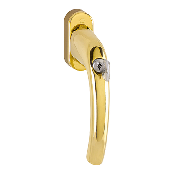 2343058  032 x 07mm Spindle  Polished Brass  Tokyo Tilt and Turn Handle