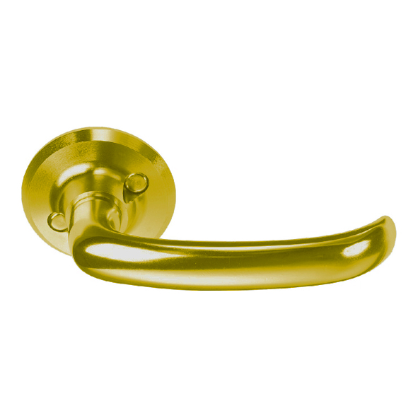 6640-PB  Polished Brass  Assa Face Fixing Levers On Sprung Roses