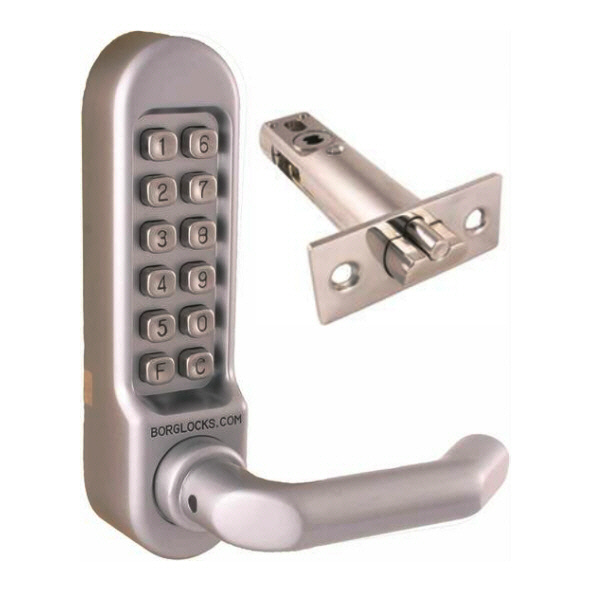 5001-SS  Satin Stainless  Medium Duty Mechanical Digital Lock With Lever Handles