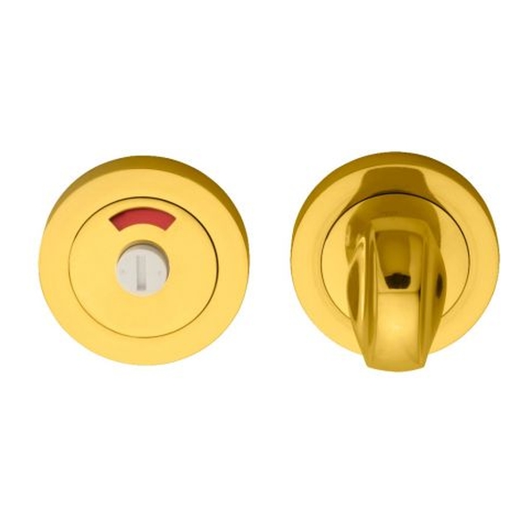 AQ11  Polished Brass  Carlisle Brass Heavy Bathroom Turn With Indicator