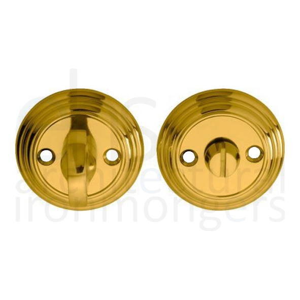 DK12  Polished Brass  Delamain Large Bathroom Turn With Release