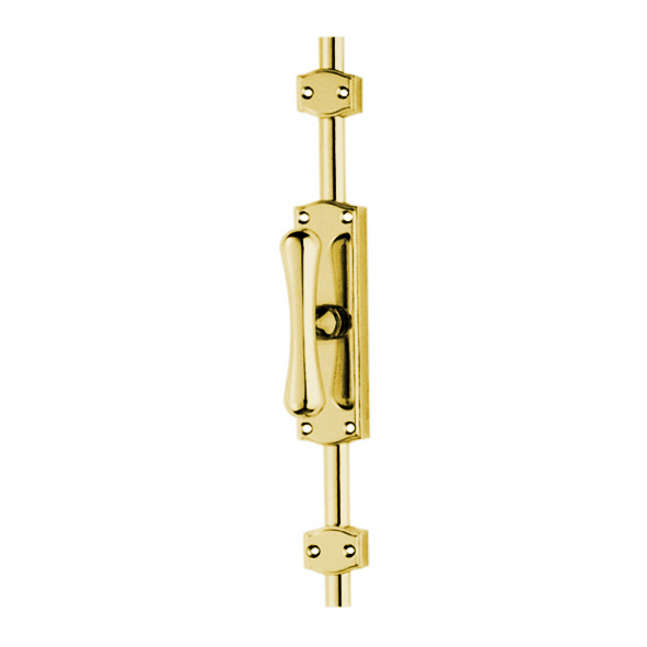 ES35 • Polished Brass • Carlisle Brass Surface Espagnolette With Tee Handle