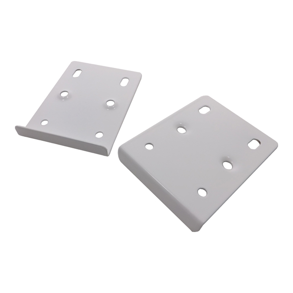CJ117P  75 x 55 x 10mm  White  Concealed Cabinet Hinge Repair Plates