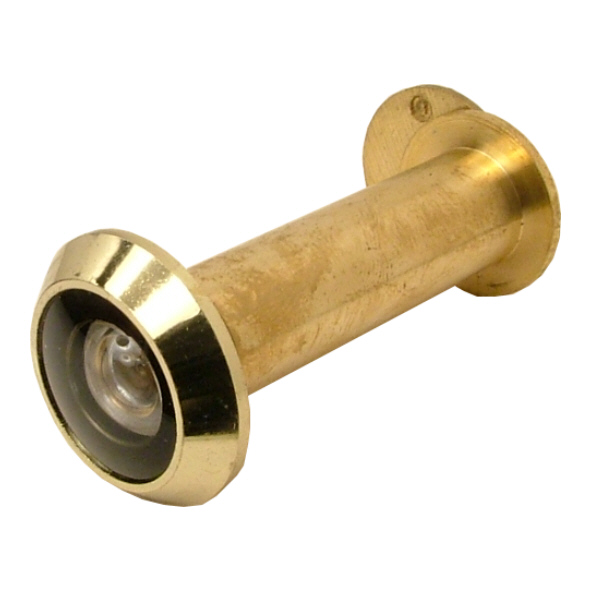 SWLEPB  50 to 70mm Door  Polished Brass  200 Extra Long Door Viewer