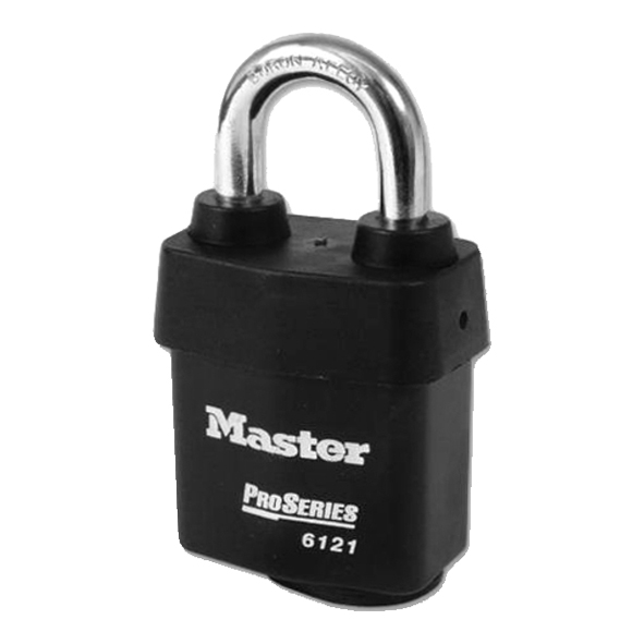 6121  54mm x 8mm  Shackle  Black  Master Lock Weather Proof Combination Padlock