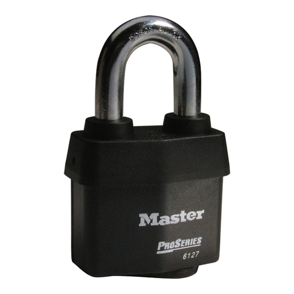 6127  67mm x 11mm  Shackle Black  Master Lock Weather Proof Combination Padlock