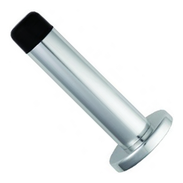 DSW6001PAA • 072mm • Polished Aluminium • Wall Mounted Projection Door Stop With Concealed Fixing Rose
