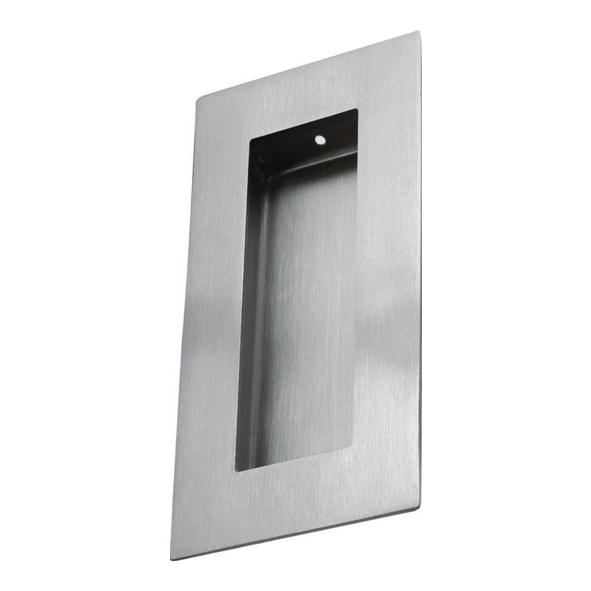 FOFPC-04  100 x 50mm  Satin Stainless  Rectangular Concealed Fixing Flush Pull