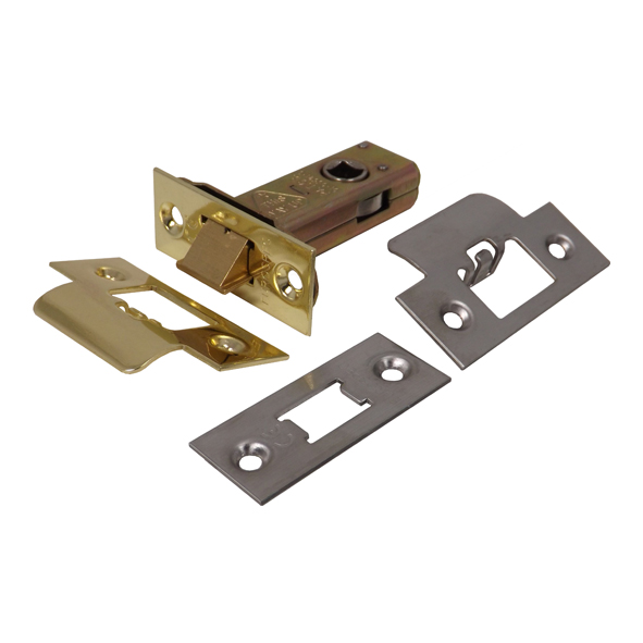 TLS5025EB/SSS  065mm [044mm]  PVD Brass & Stainless  Superior Tubular Latch With Square Forend & Striker