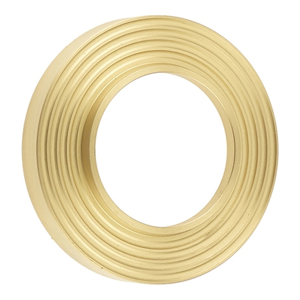 BUR53SB  Satin Brass  Burlington Reeded Outer Rose Covers For Levers and Turns