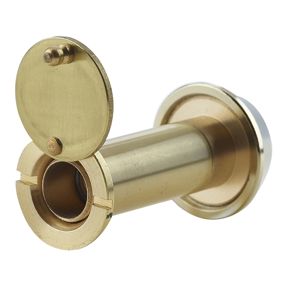JV944PB  35 to 55mm Door  Polished Brass  180 Fire Rated Door Viewer With Intumescent