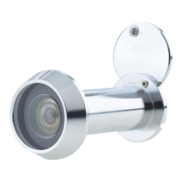 JV944PC  35 to 55mm Door  Polished Chrome  180 Fire Rated Door Viewer With Intumescent