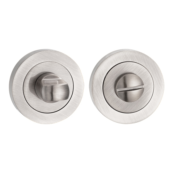FWCTT-SN  Satin Nickel  Fortessa Round Bathroom Turns With Releases