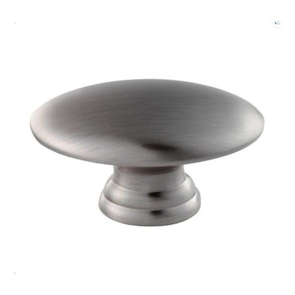 FTD255ASN  37 x 17 x 22mm  Satin Nickel  Fingertip Design Oval With Oval Base Cabinet Knob