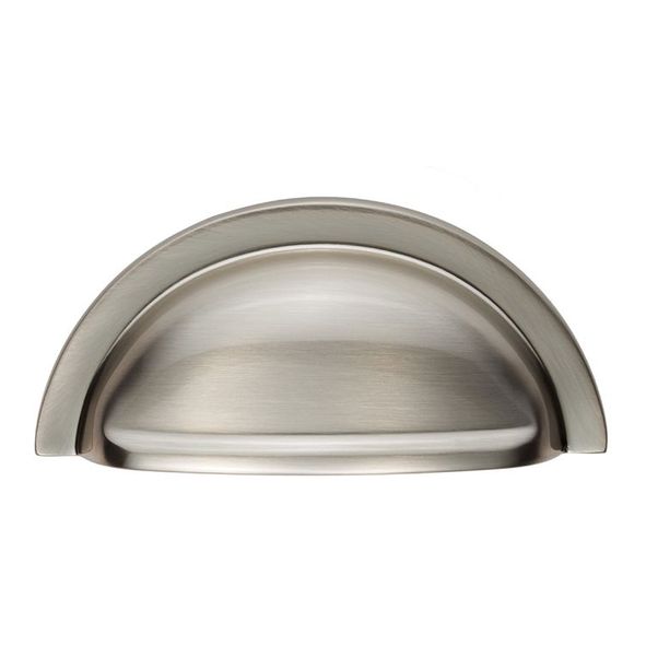 FTD558SN  76 x 92 x 20mm  Satin Nickel  Fingertip Design Oxford Cabinet Cup Handle