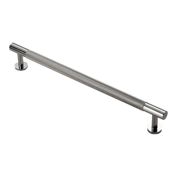FTD700ECP  224 c/c x 254 x 12 x 36mm  Polished Chrome  Fingertip Design Knurled Cabinet Pull Handle