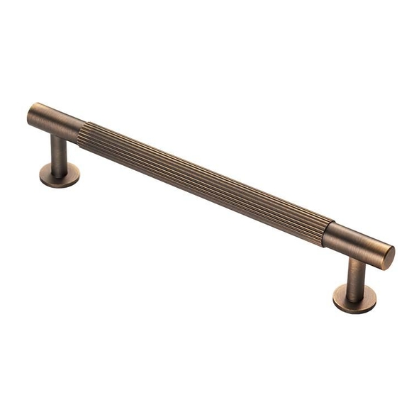 FTD710CAB • 160 c/c x 190 x 12 x 36mm • Antique Brass • Fingertip Design Lines Cabinet Pull Handle