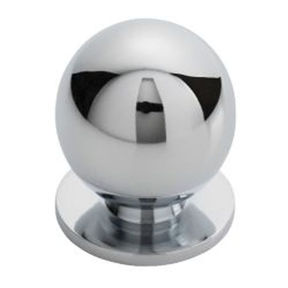 CH6DCP  30 x 30 x 38mm  Polished Chrome  Fingertip Design Ball Cabinet Knob