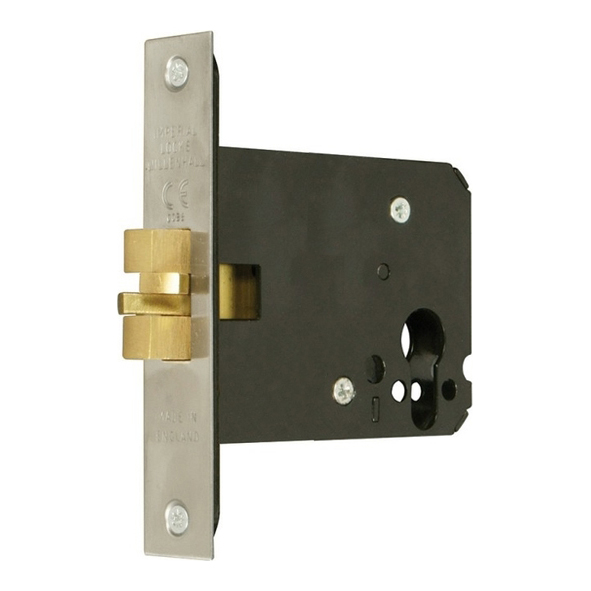 G7006-100-SS  101mm [082mm]  Satin Stainless  Architectural Euro Cylinder Sliding Door Lock Case