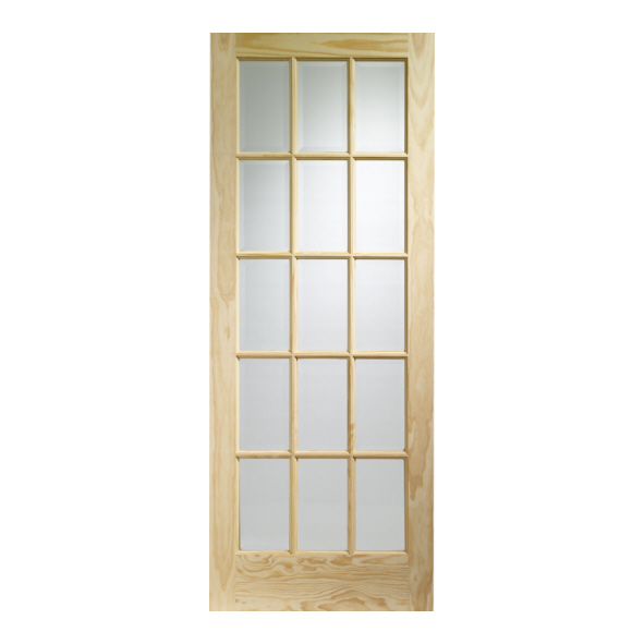 SA77 Internal Clear Pine Door with Clear Glass Product Code GCPSA
