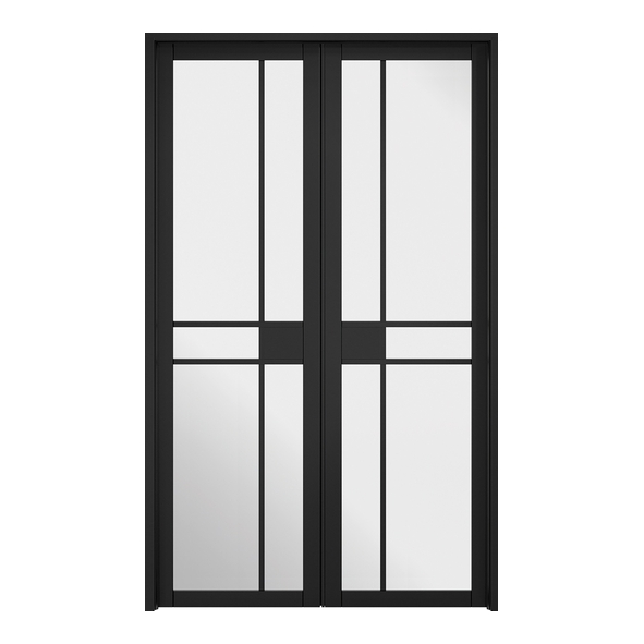 W4GREENWBLA  2031 x 1246 x 133 x 35mm  LPD Internal Black Primed Greenwich W4 Room Divider [Clear Glazed]