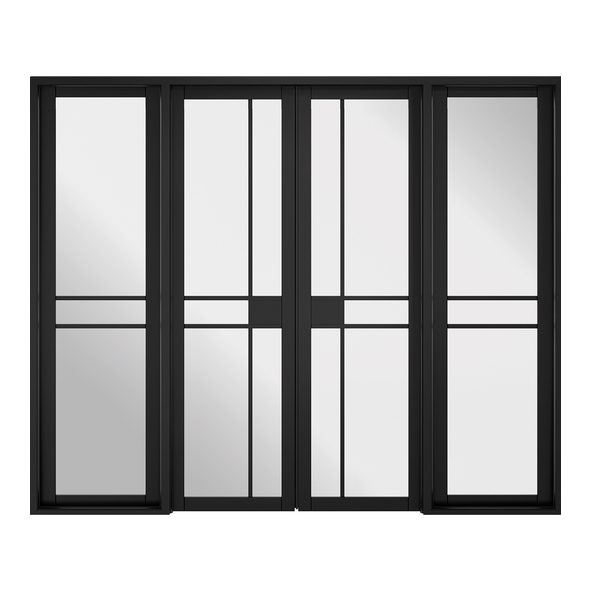 W8GREENWBLA  2031 x 2478 x 133 x 35mm  LPD Internal Black Primed Greenwich W8 Room Divider [Clear Glazed]