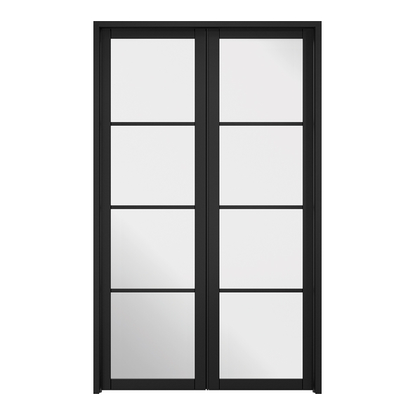 W4SOHOBLA  2031 x 1246 x 133 x 35mm  LPD Internal Black Primed Soho W4 Room Divider [Clear Glazed]