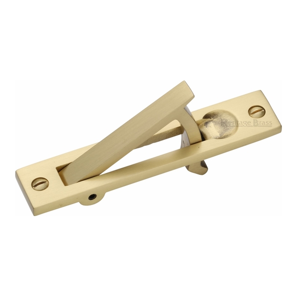 C1165-SB  Satin Brass  Heritage Brass Traditional Pocket Door End Pull Handle