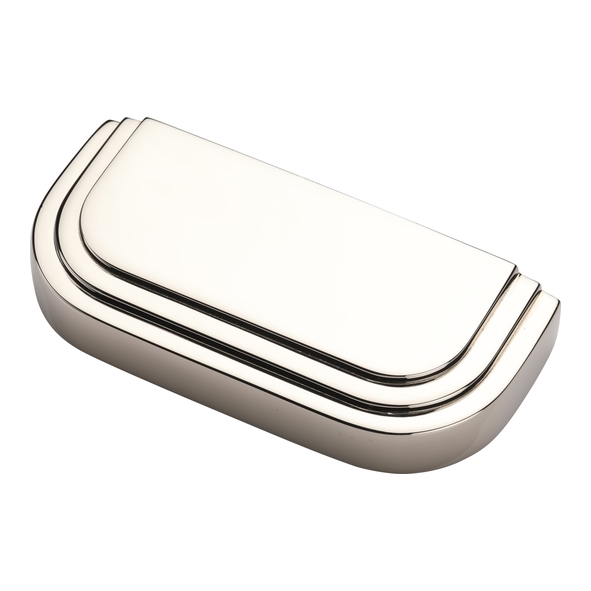 C1740-PNF  76 c/c x 103 x 18mm  Polished Nickel  Heritage Brass Bauhaus Cabinet Cup Handle