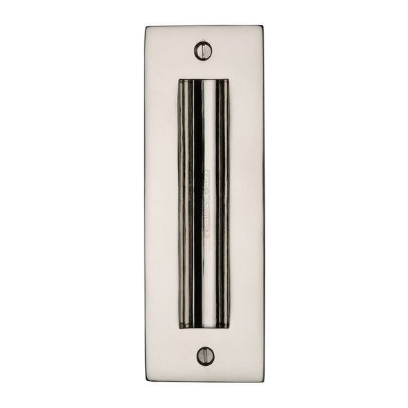 C1820 6-PNF  152 x 52mm  Polished Nickel  Heritage Brass Heavy Traditional Rectangular Flush Pull
