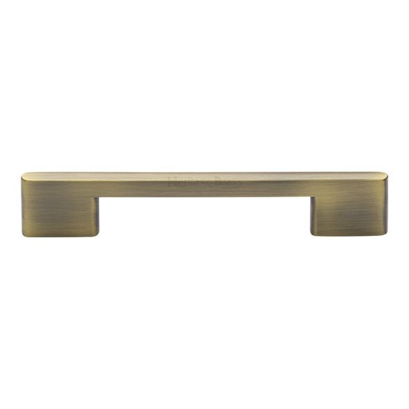 C3681 128-AT • 128 x 163 x 8 x 30mm • Antique Brass • Heritage Brass Slim Metro Cabinet Pull Handle