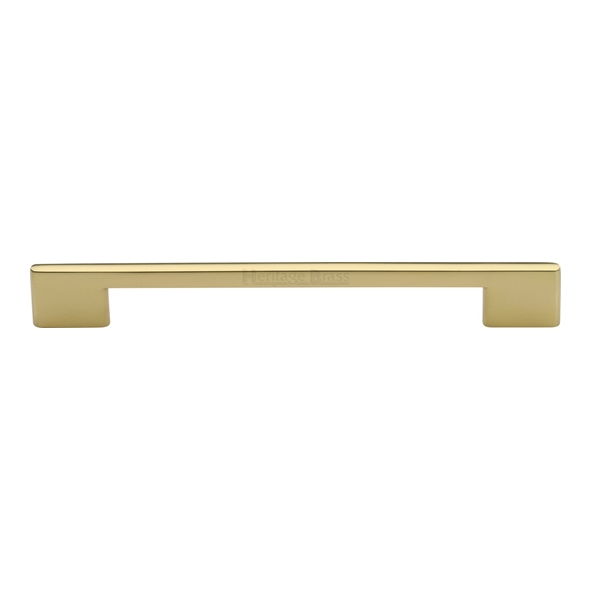 C3681 192-PB • 192 x 238 x 8 x 30mm • Polished Brass • Heritage Brass Slim Metro Cabinet Pull Handle