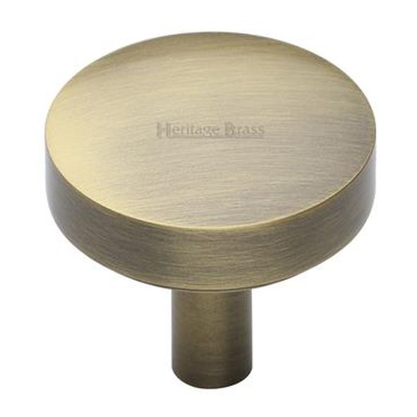 C3875 32-AT • 32 x 8 x 32mm • Antique Brass • Heritage Brass Domed Disc Cabinet Knob