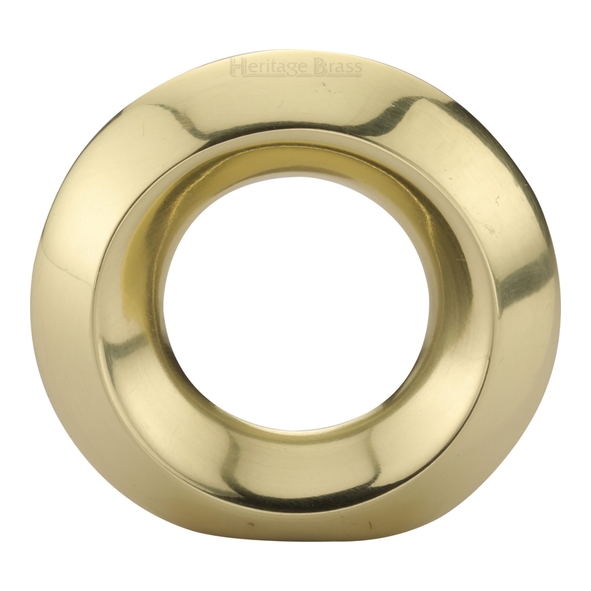 C4553-PB  40 x 20 x 38mm  Polished Brass  Heritage Brass Ring Design Cabinet Knob