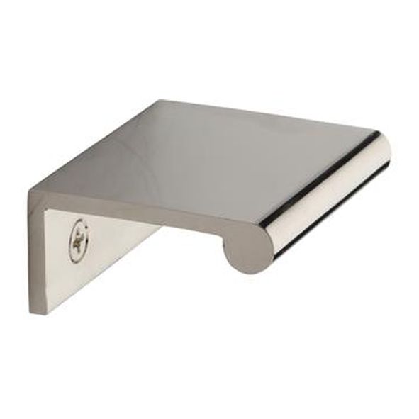 EPR50-40-PNF  50 x 40 x 3.0mm  Polished Nickel  Heritage Brass Angled Heavy Finger Pull