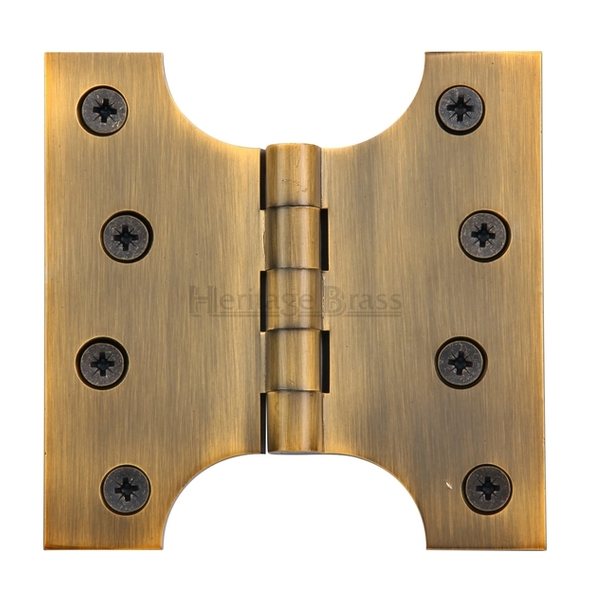 HG99-385-AT • 100 x 100 x 051mm • Antique Brass [50kg] • Unwashered Brass Parliament Hinges