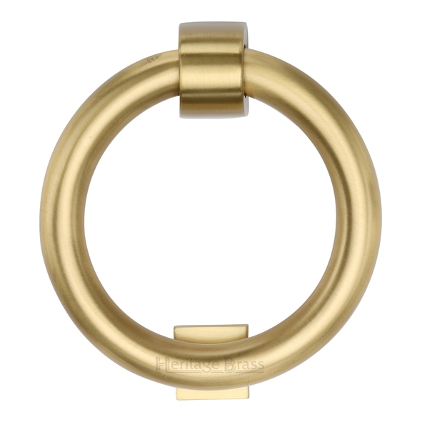 K1270-SB  107mm   Satin Brass  Heritage Brass Modern Ring Door Knocker