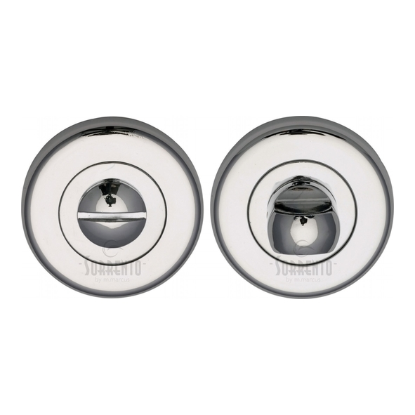 SC-0195-PC  Polished Chrome  Sorrento Round Bathroom Turn With Release