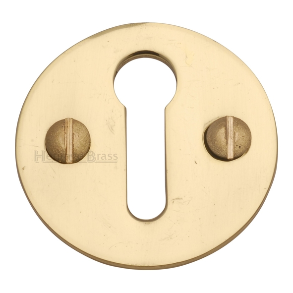 V1010-PB • Polished Brass • Heritage Brass Victorian Open Mortice Key Escutcheon