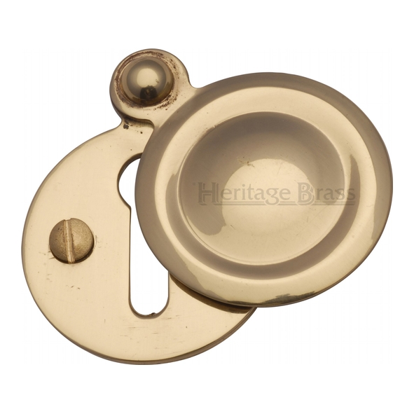 V1020-PB • Polished Brass • Heritage Brass Victorian Covered Mortice Key Escutcheon