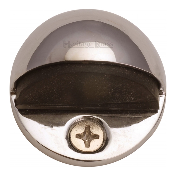 V1080-PNF • 024mm • Polished Nickel • Heritage Brass Floor Mounted Oval Door Stops
