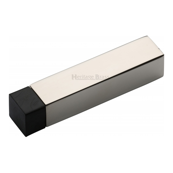 V1084-PNF • 76 x 16 x 16mm • Polished Nickel • Heritage Brass Wall Mounted Square Section Door Stop
